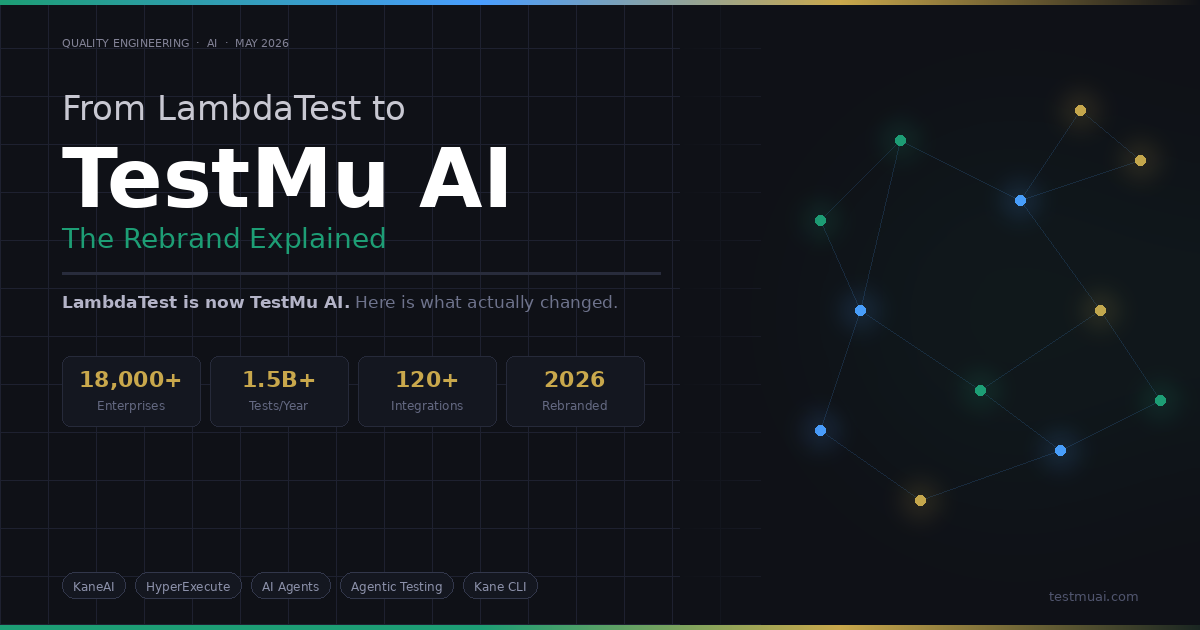From LambdaTest to TestMu AI: The Rebrand Explained