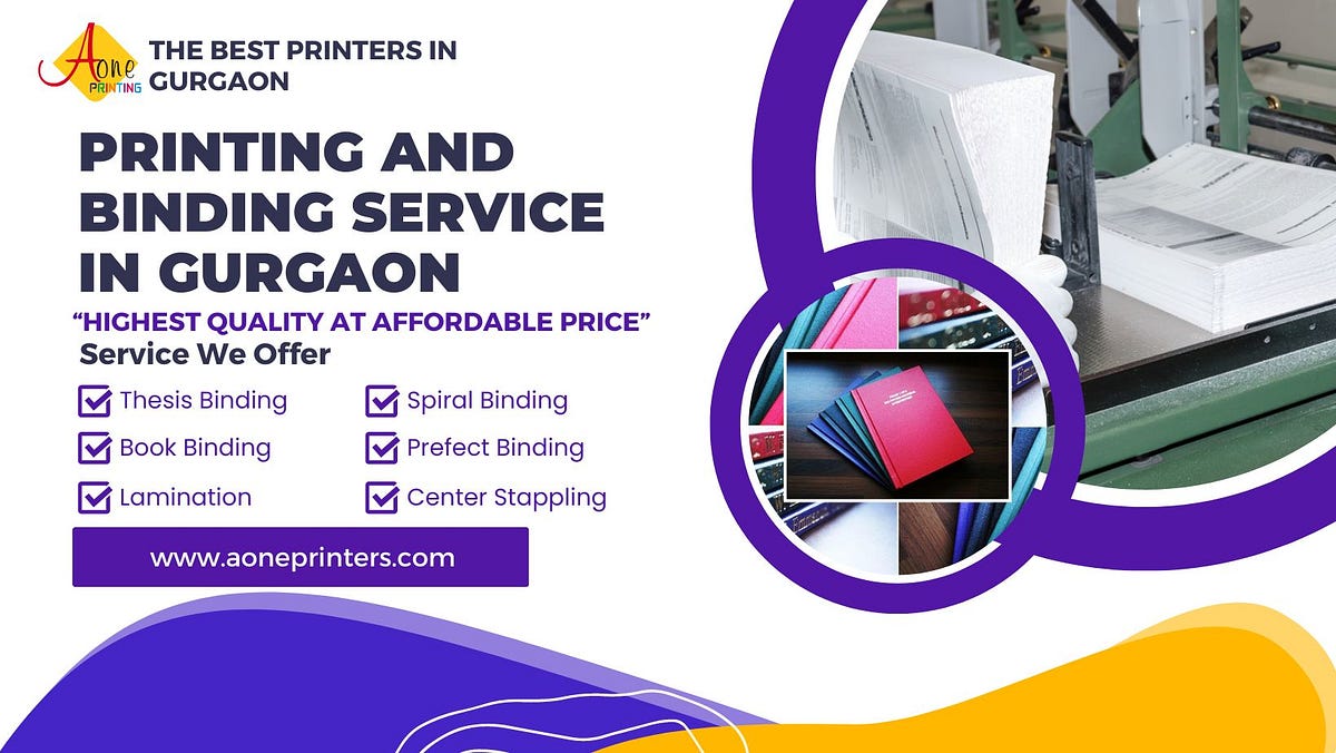 Binding in Gurgaon Aone Printers Aone Printing Medium