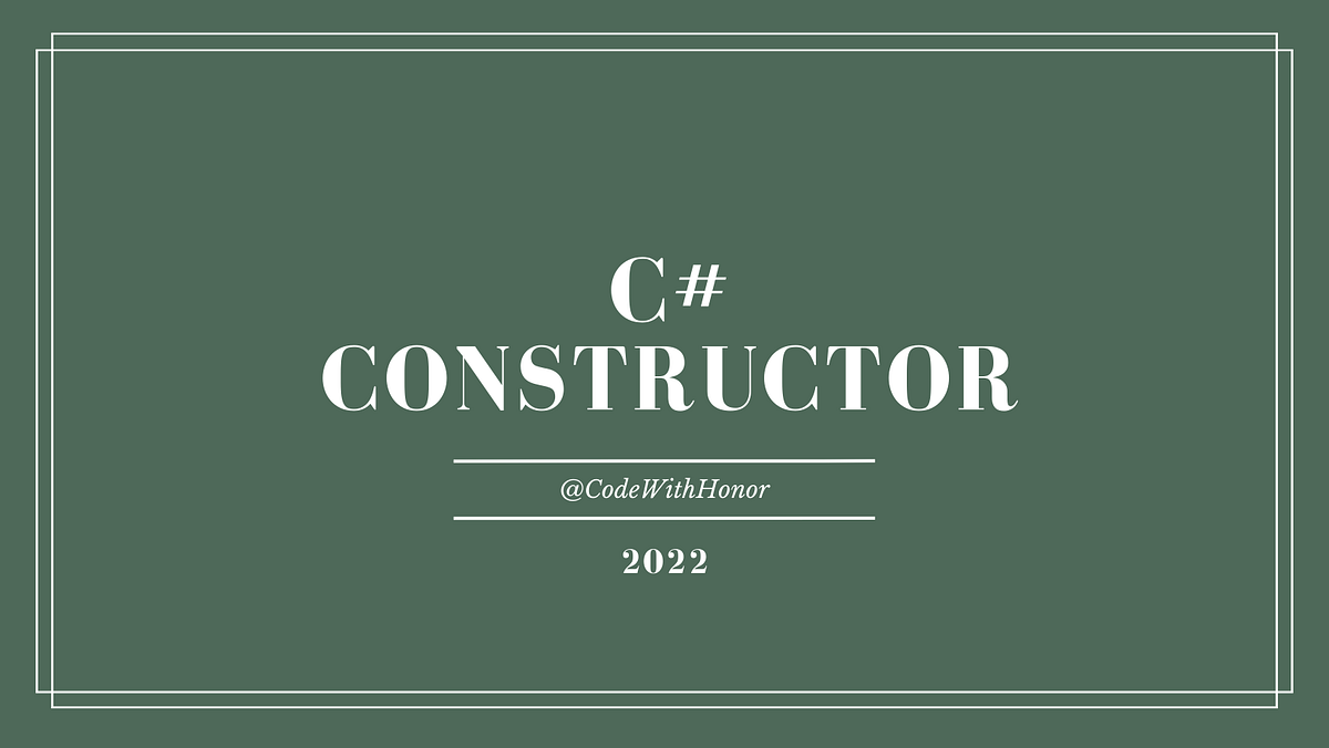 C Constructor. A constructor in C is a special type… by