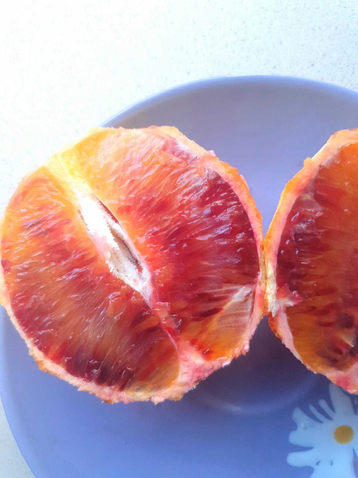 Blood oranges Recently I have bought a unique type of oranges, which