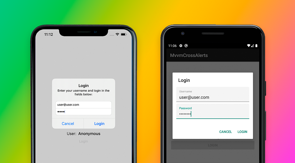 How to create a custom popup in Xamarin with MvvmCross in the right