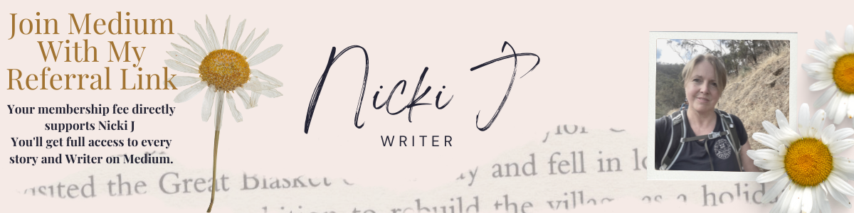 Member Referral Link — Click to join Medium. A small proportion of your fee goes to Nicki J