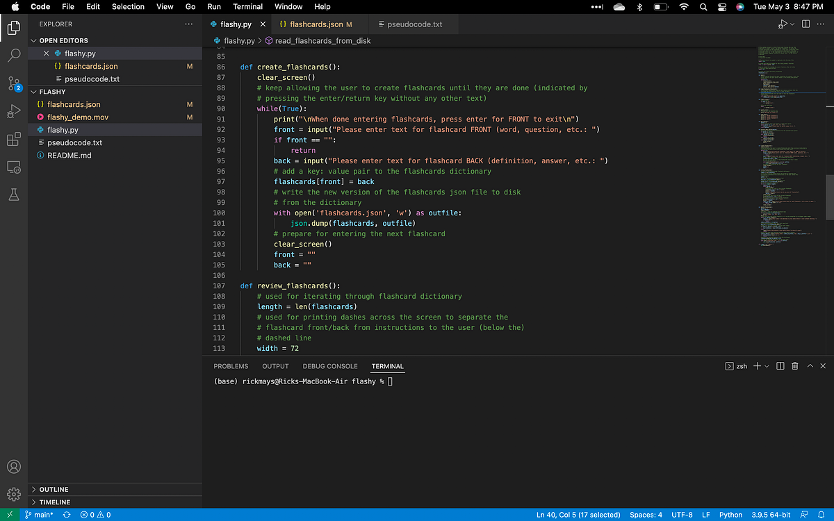 Flashy the Flashcard Program in Python | by Rick Mays | Medium