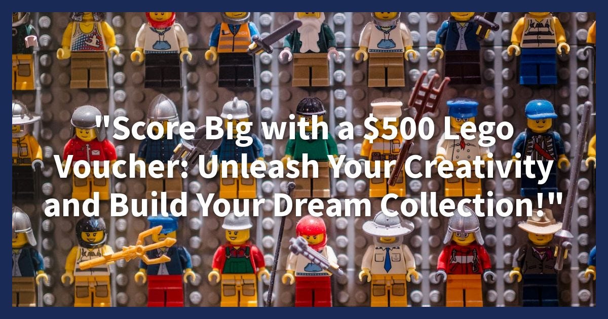 Lego vouchers sale