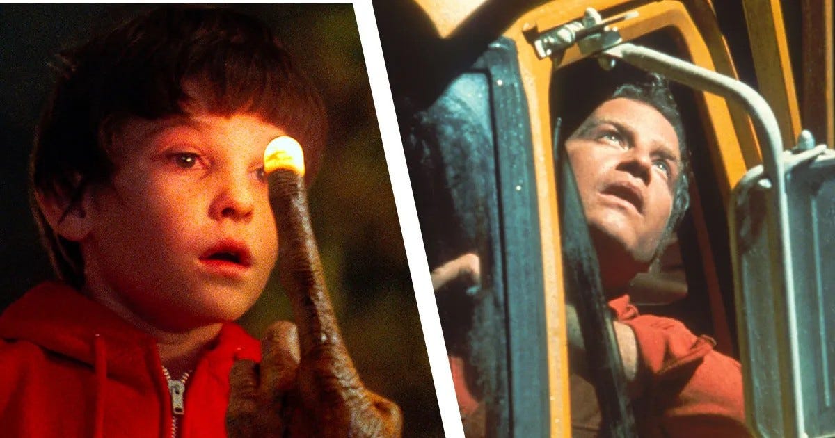 ET (right), Close Encounters of the Third Kind (left)
