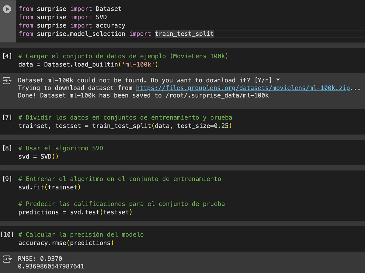 Introducción a la Librería Surprise de Python: Sistemas de ...