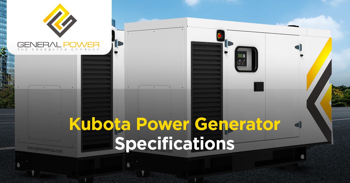 Kubota Power Generator Specs Everything You Need to Know Before Buying