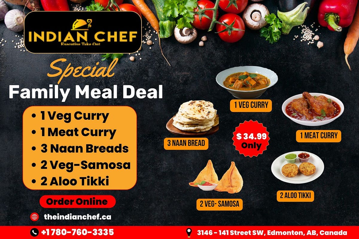 Best Indian food Edmonton Chappelle — Indian Chef Exclusive Takeout
