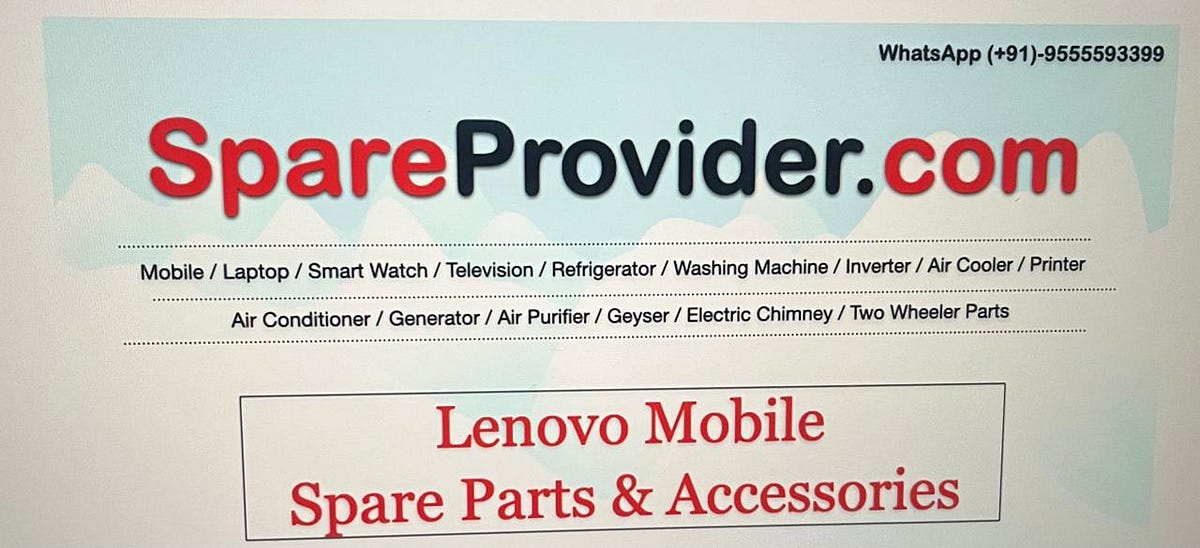 Explore a Wide Range of Lenovo Mobiles Spare Parts & Accessories at SpareProvider by