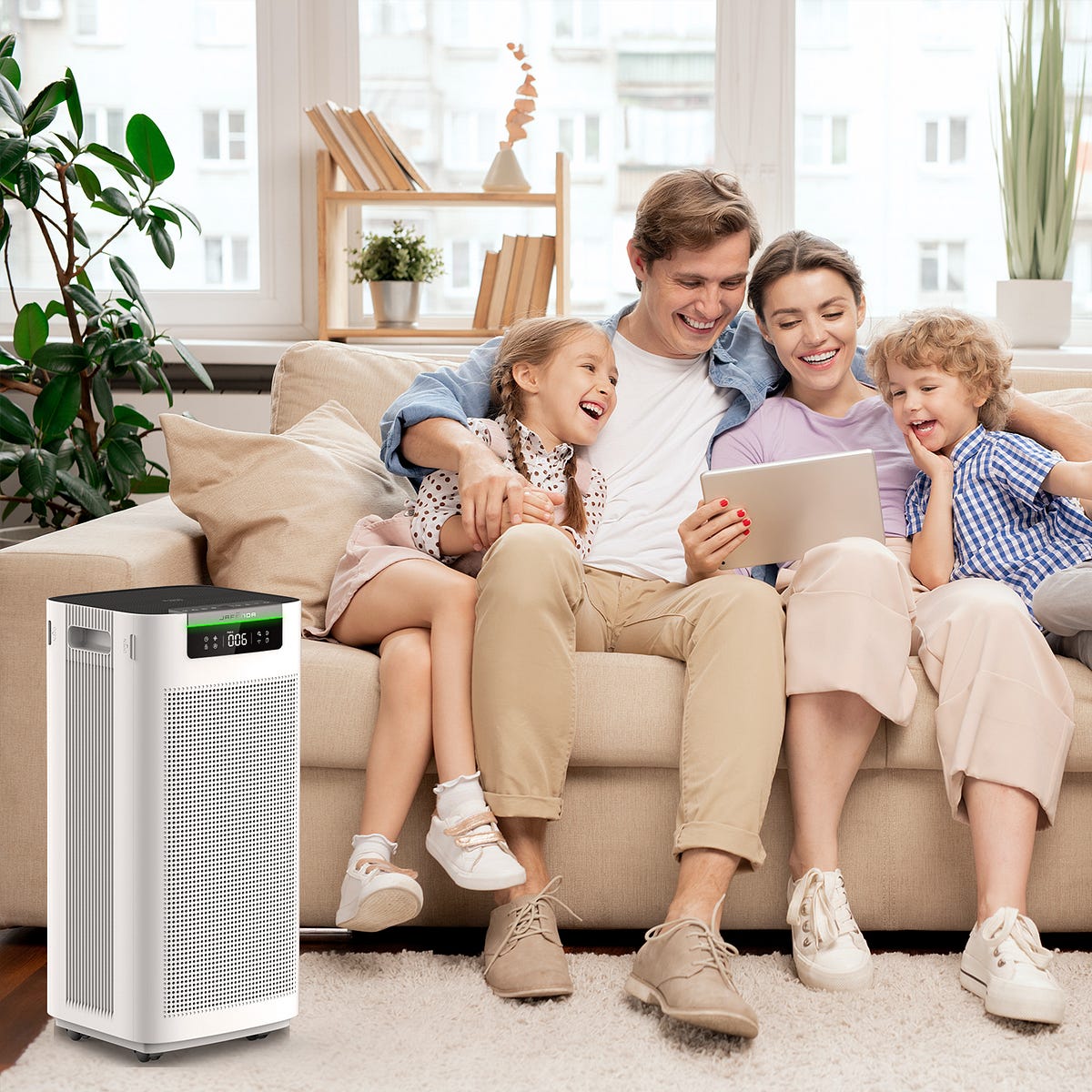 By reducing the levels of asthma triggers in the air, an air purifier