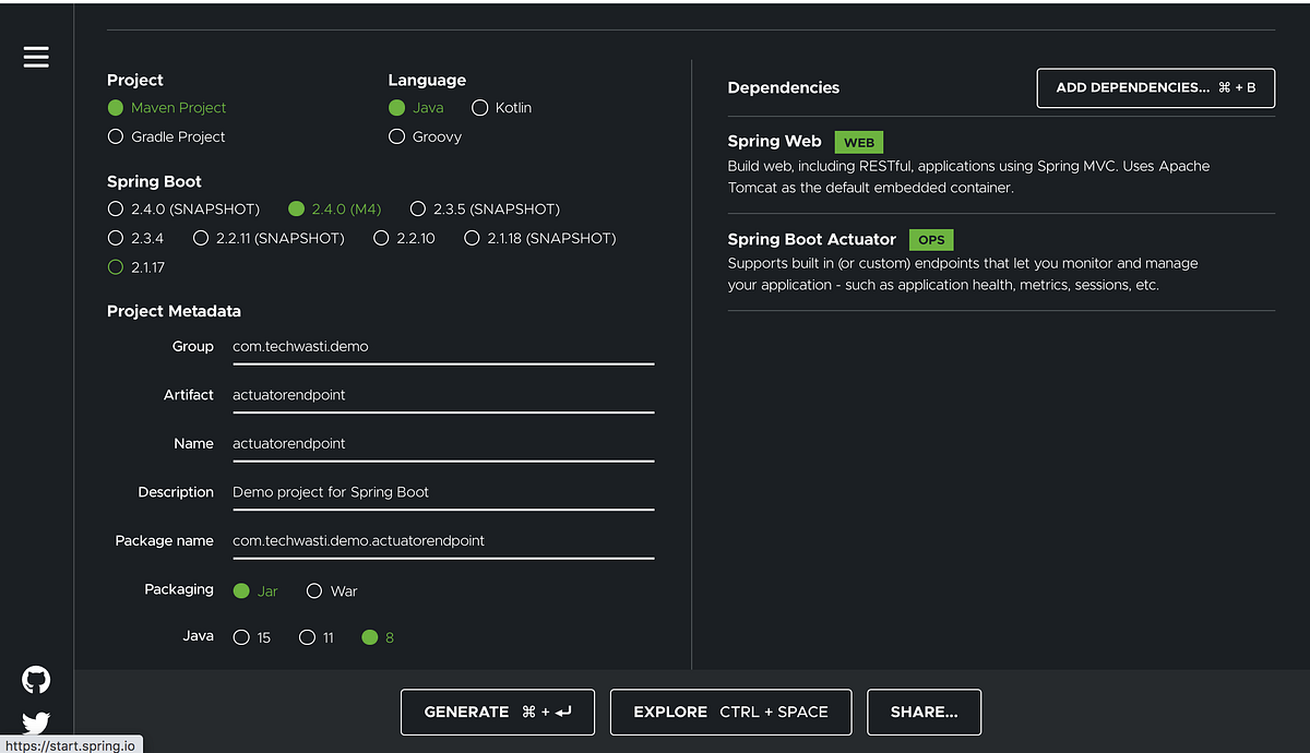 Spring Boot actuator new startup actuator end point to analyse which