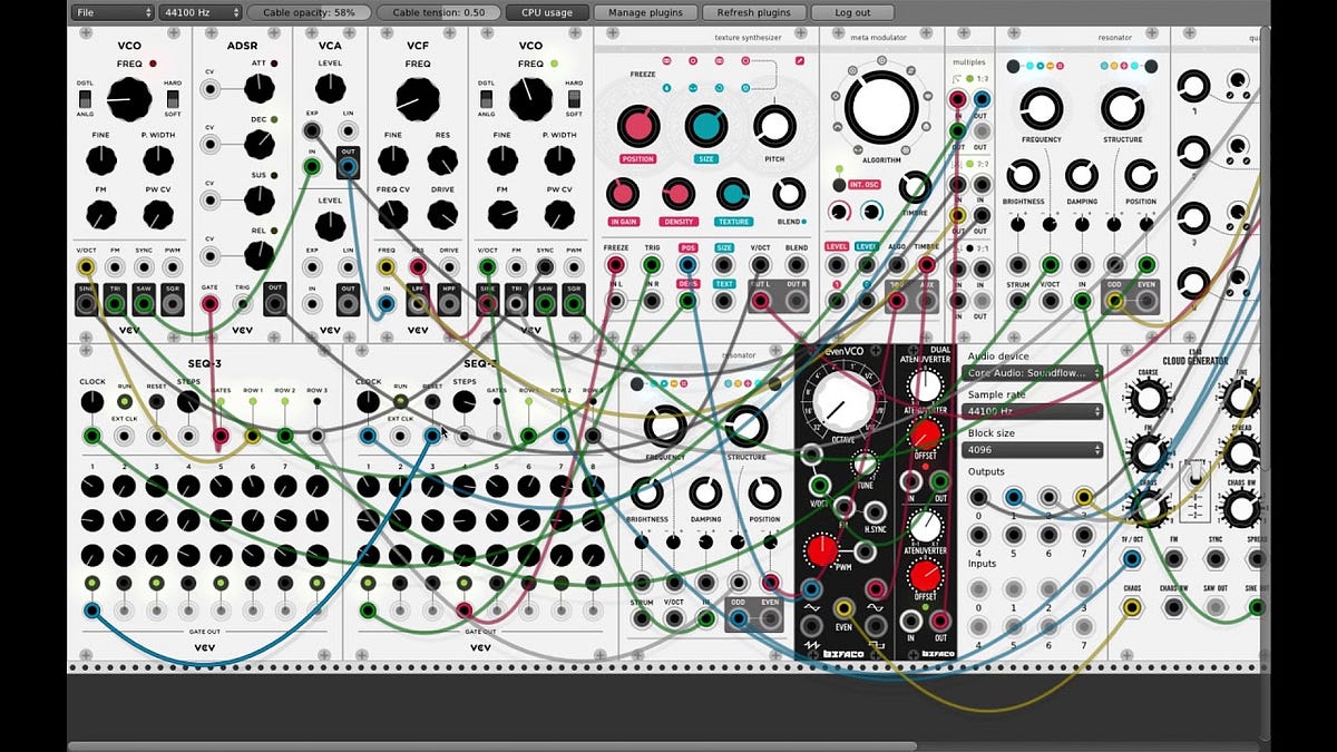 VCV Racks Modular Synthesis with no expense by Priyason Pauldurai