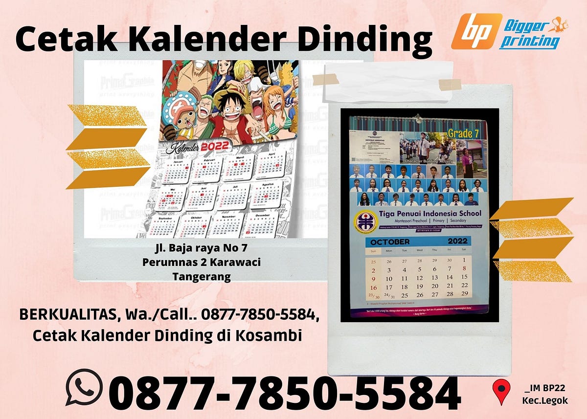 BERKUALITAS, Wa./Call.. 0877-7850-5584, Cetak Kalender Dinding di Legok