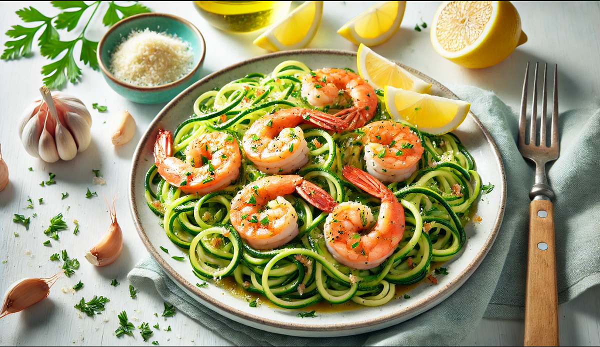 Garlic Shrimp & Zucchini Noodles Recipe by Yummy Food Sep, 2024