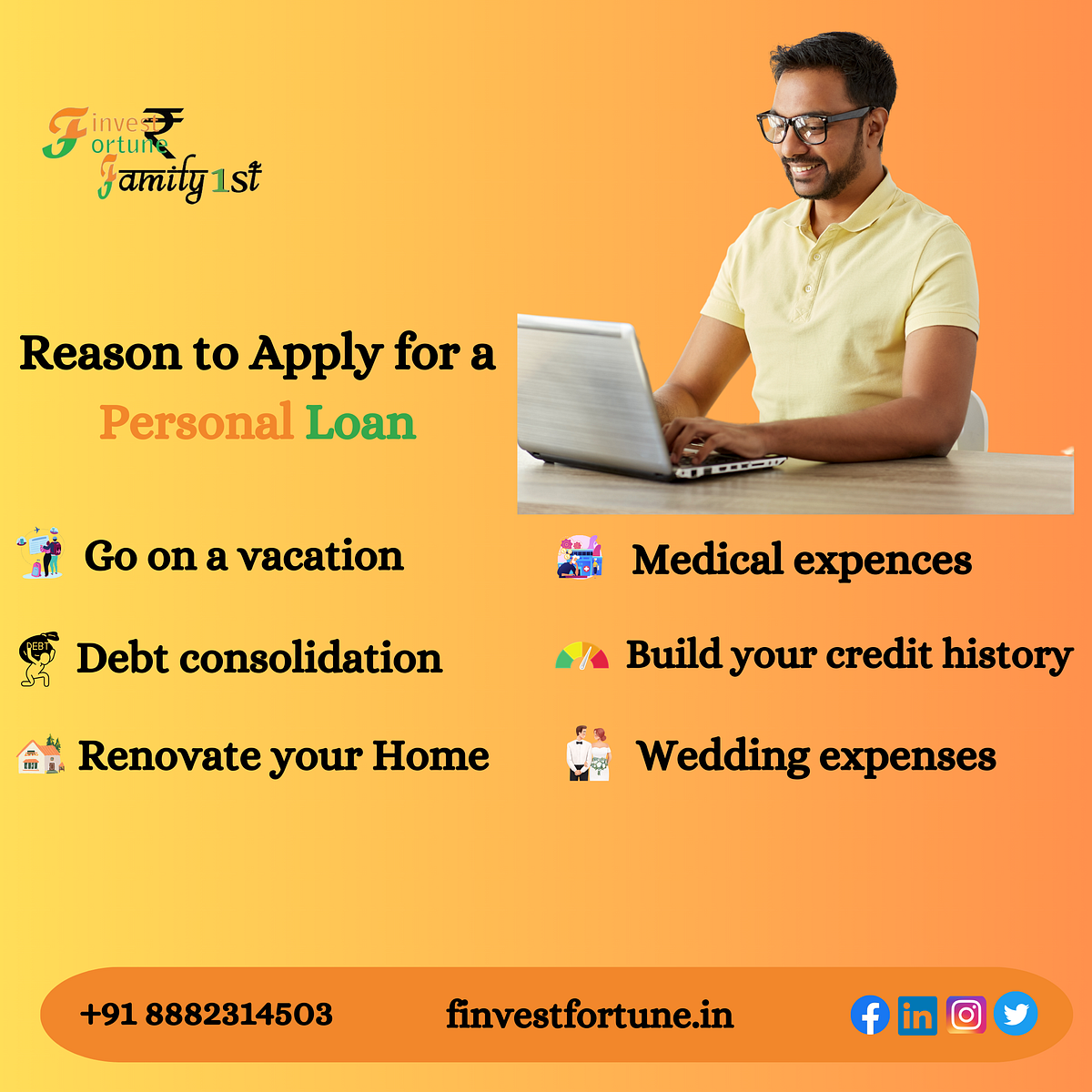 Personal Loan & Apply to get the Best Interest Rates FINVEST FORTUNE Medium
