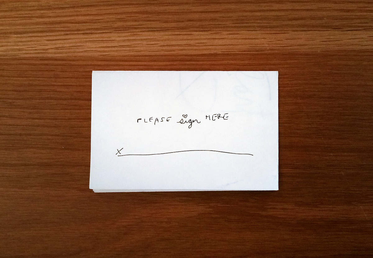 Please Sign Here | by Janice Pang | Good At Being | Medium