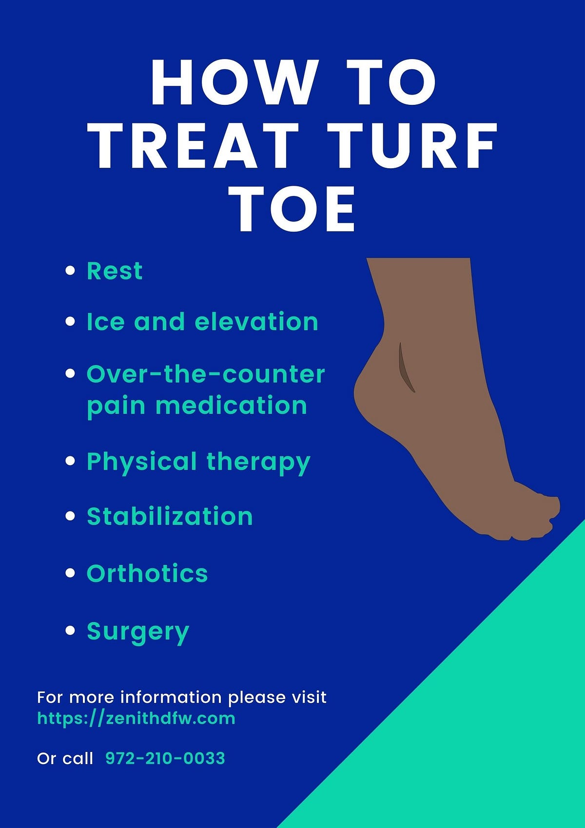 HOW TO TREAT TURF TOE?. The treatment of turf toe depends on… by Zenith Injury Relief