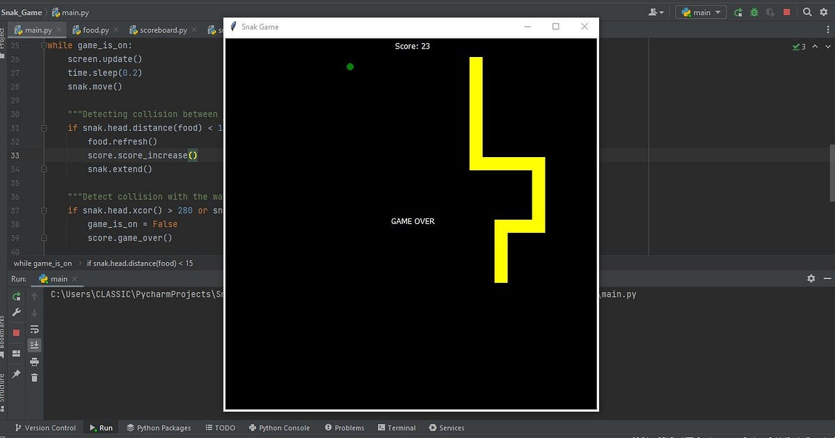 Creating my First Game Project. I created my first game project and it ...