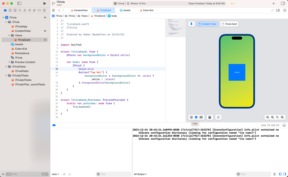 XCODE 14 — Previews UI breakdown. The “Pin” button by Amber Spadafora