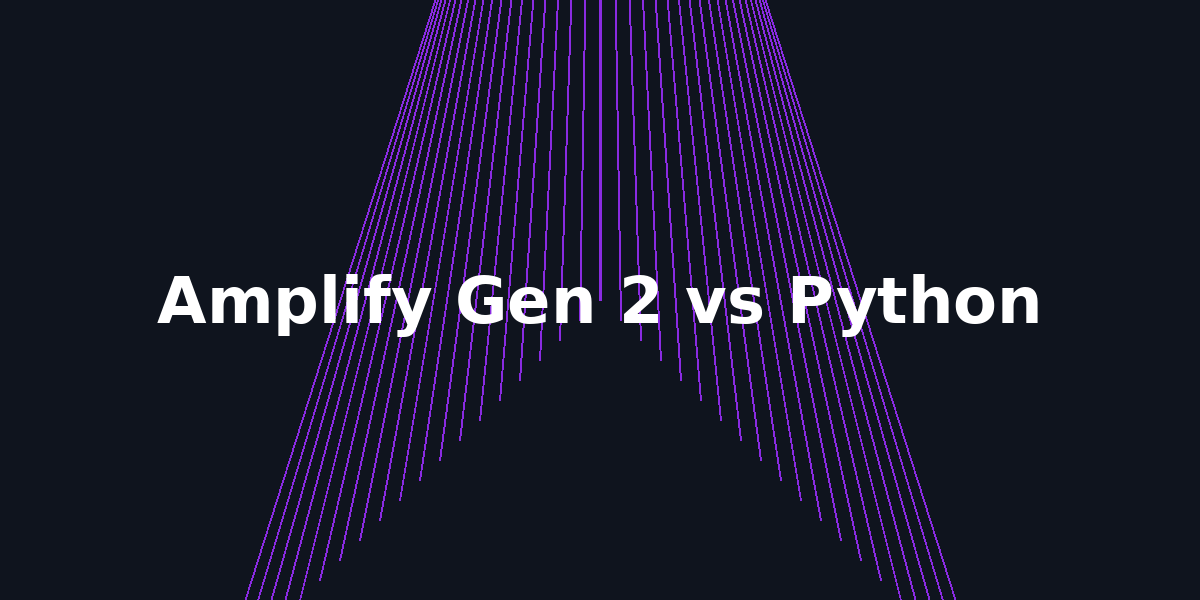 Amplify Gen 2: Custom Python function with CDK | by Mikhail Sliusarev ... image.