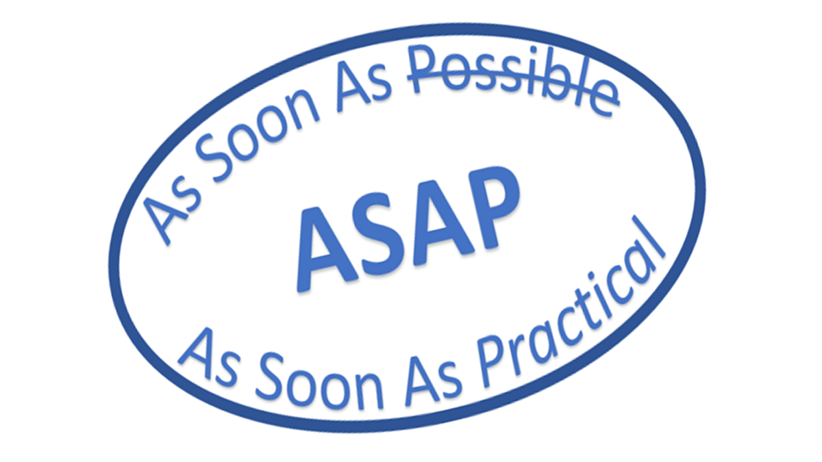 You and I have a different definition of ASAP by S Nelson Medium