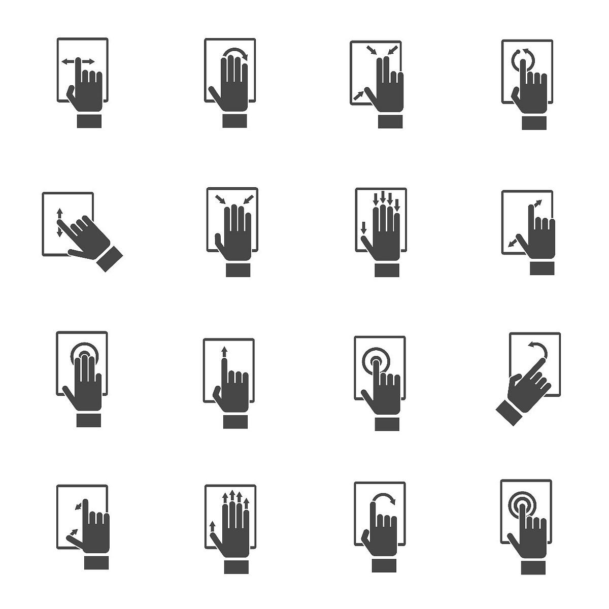 What are touch gestures? Bootcamp