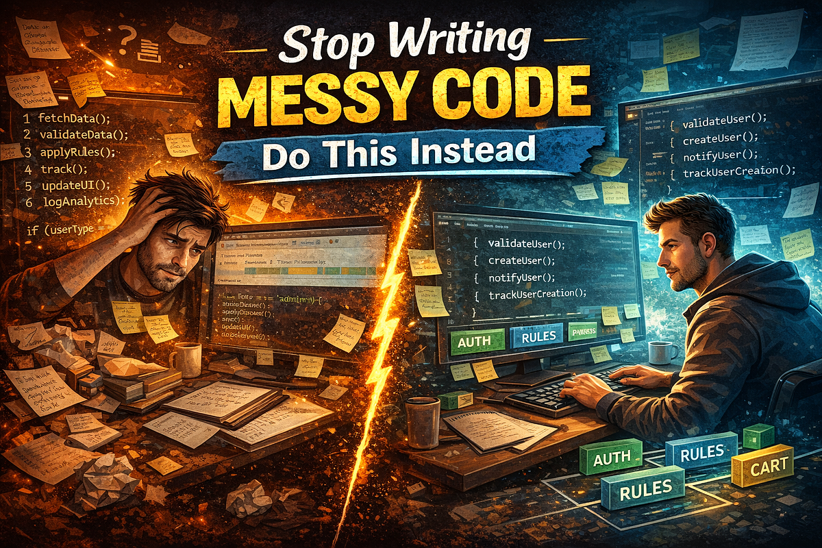 Stop Writing Messy Code: Do This Instead | by CodeByUmar | Skill Stuff ...