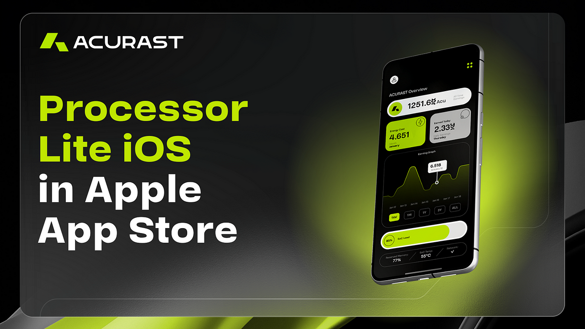 Acurast Unveils Processor Lite for iOS: Empowering iPhone Users to Join the DePIN Cloud Rebellion