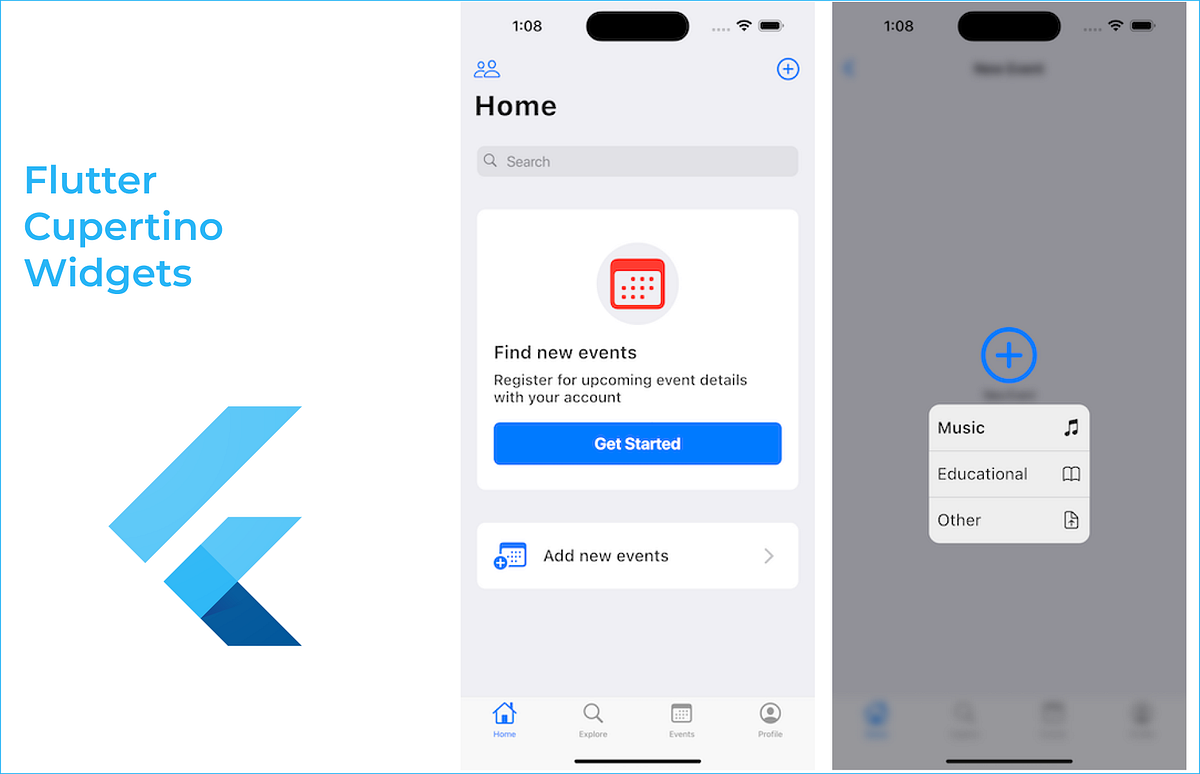 Cupertino Flutter App — Part 1. Cupertino widgets give a better iOS