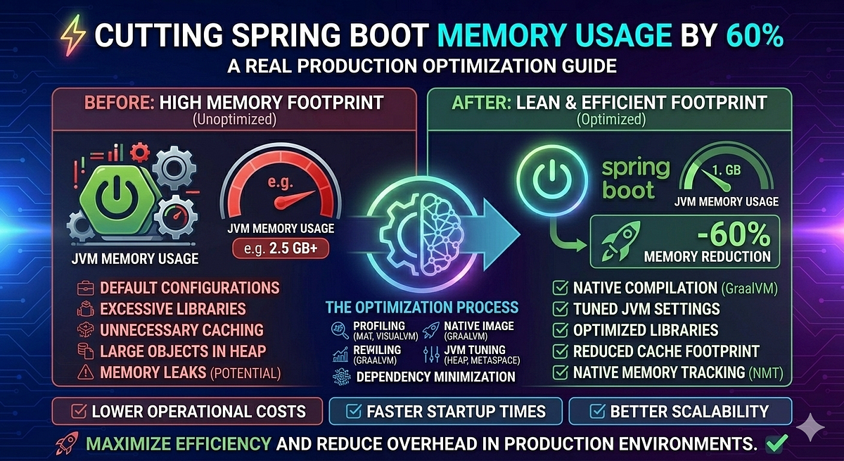 ⚡ Cutting Spring Boot Memory Usage by 60%: A Real Production ...