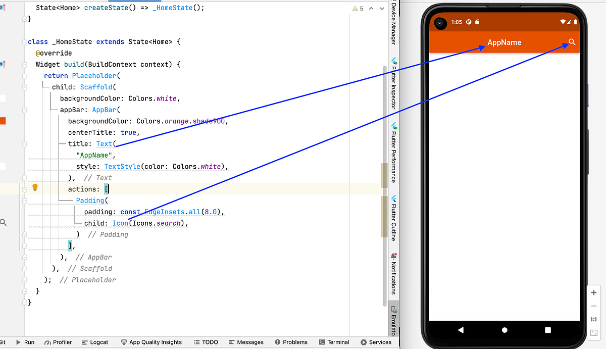 I can help you create a simple app bar in latest Flutter version. | by ...