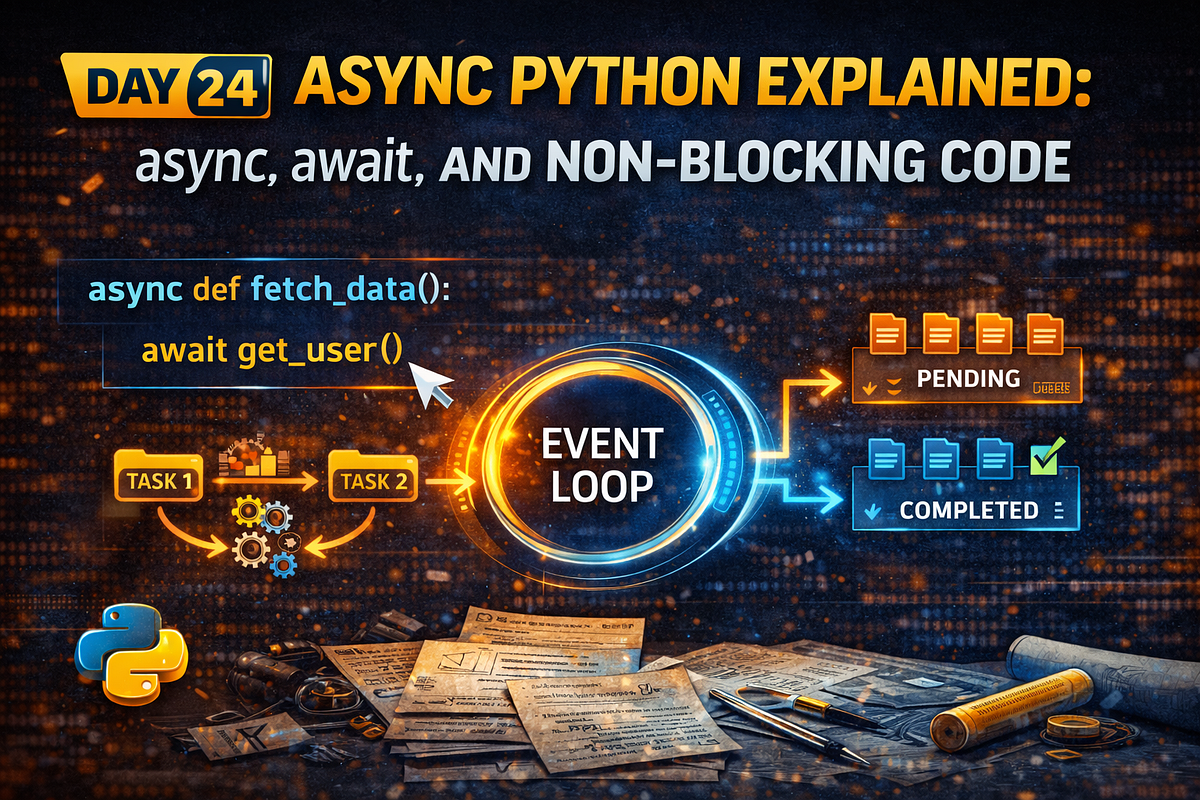 Day 2️⃣4️⃣ — 🌐 Async Python Explained: async, await, and Non-Blocking ...