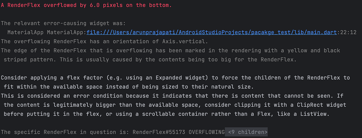Fixing the “RenderFlex children have non-zero” Error in Flutter | by ...