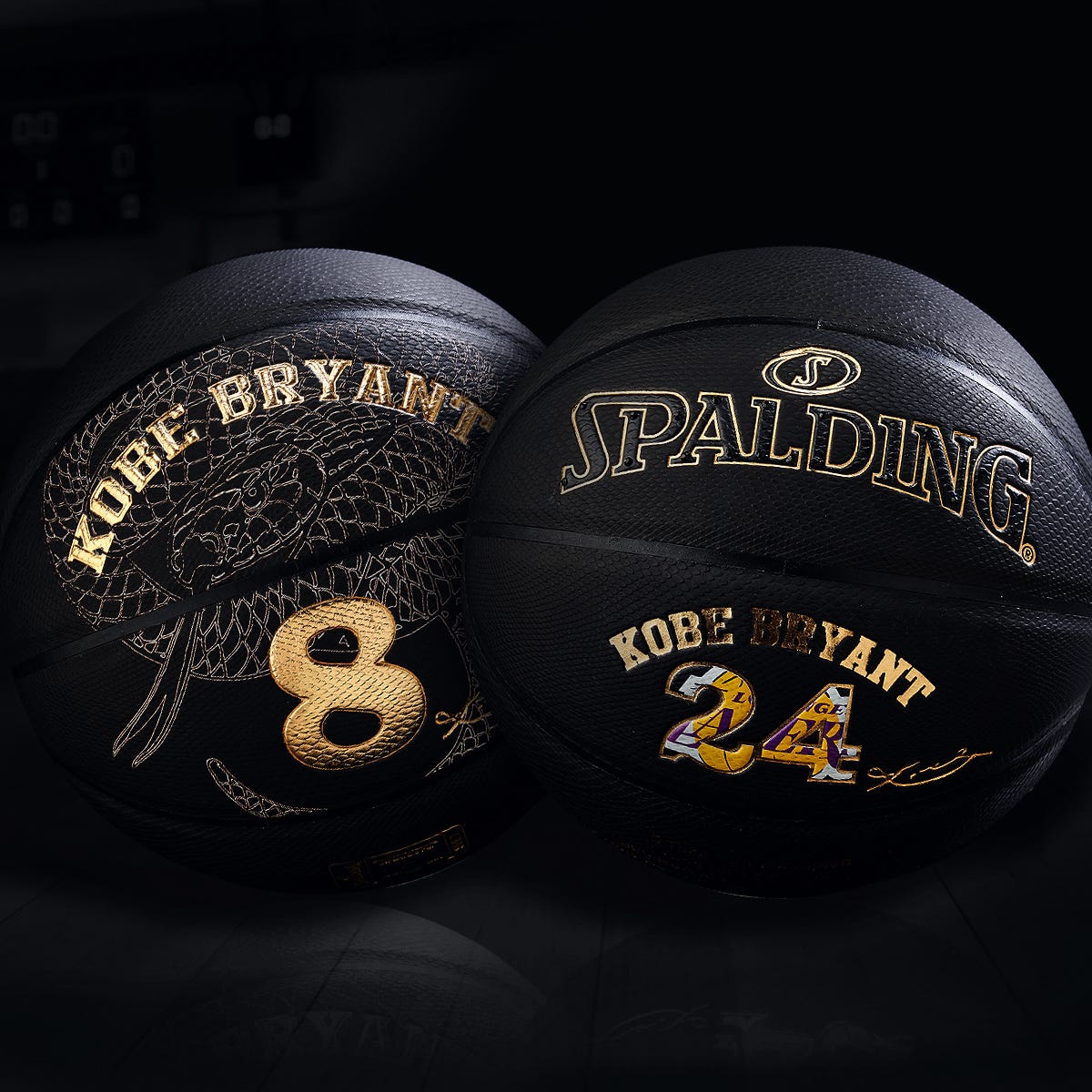 Kobe Bryant 8 24 Black Gold Snakeskin Commemorative Retirement