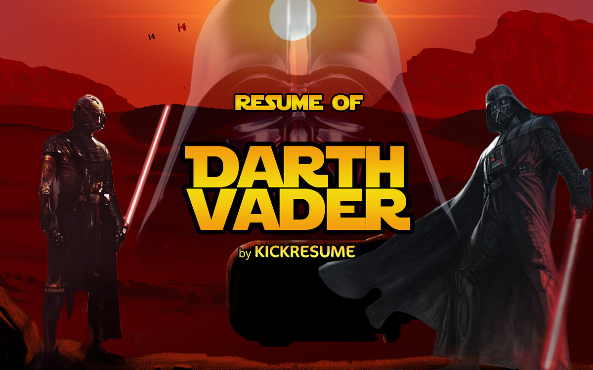 Infographic Resume of Darth Vader — join the dark side and test your