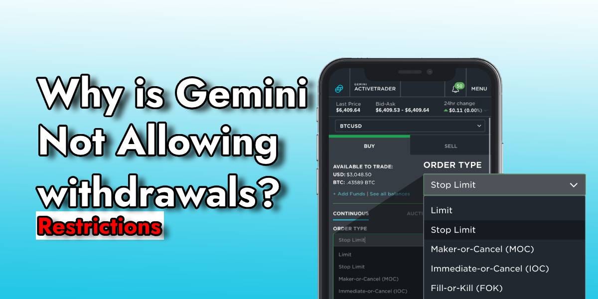 Gemini Not Allowing Withdrawals (𝟖𝟖𝟖) 𝟔𝟕𝟏𝟔𝟒𝟒𝟏 by Alvin Bon May