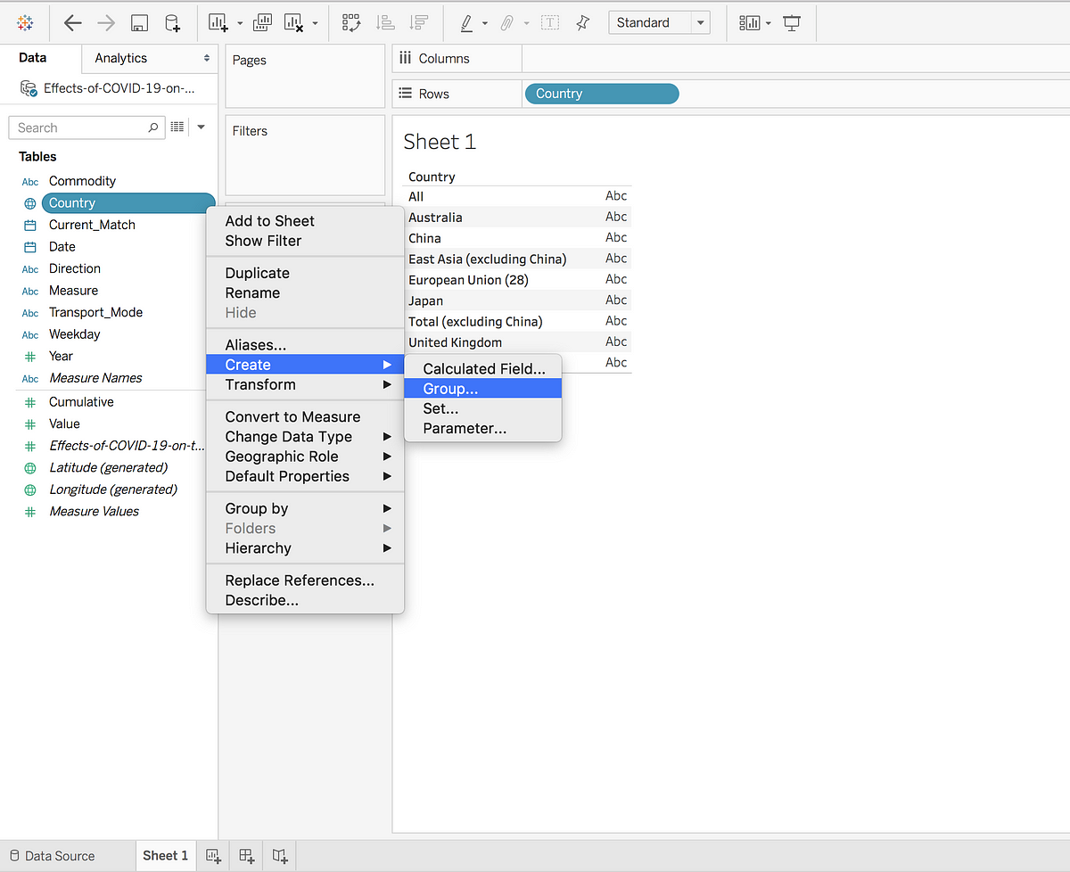Using Groups in Tableau. A quick tutorial on grouping data in… by