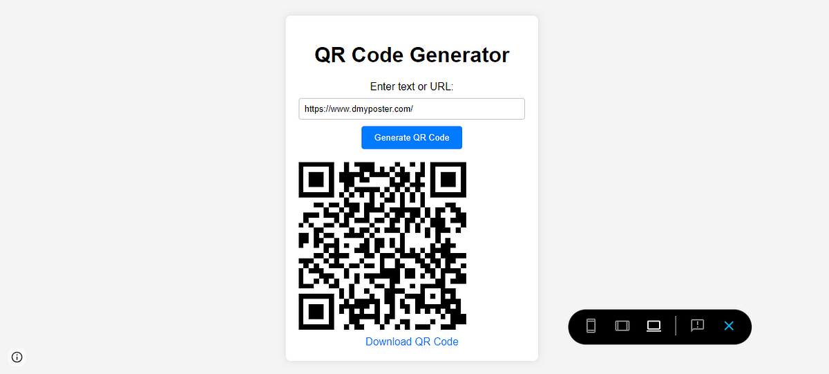 Simple QR Code Generator Using JavaScript - Design My poster - Medium