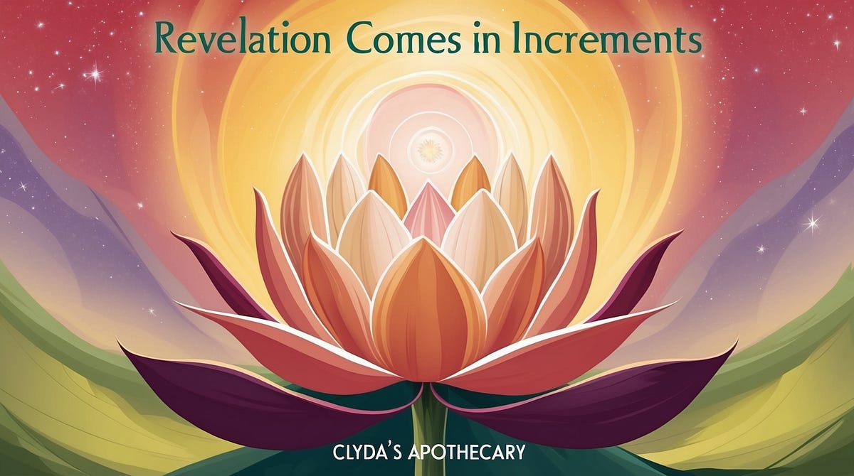 Revelation Comes In Increments. Learning to see God in everything, one