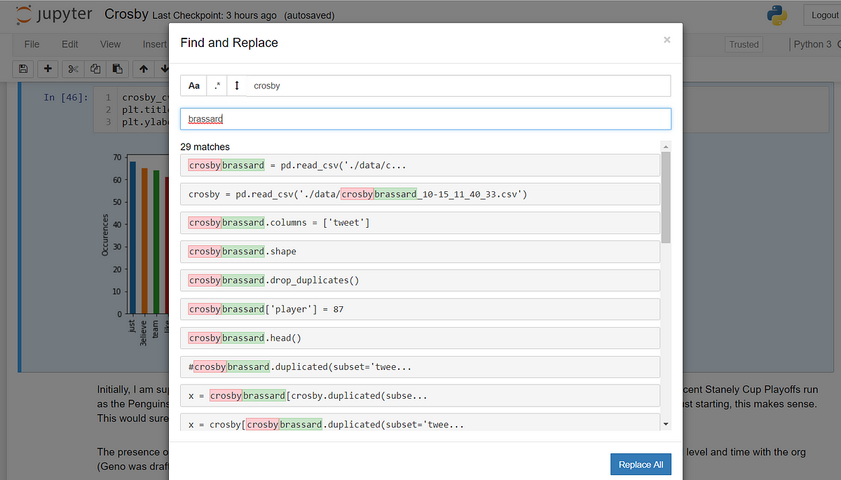 jupyter-notebook-s-find-and-replace-feature-by-amanda-hanson-medium