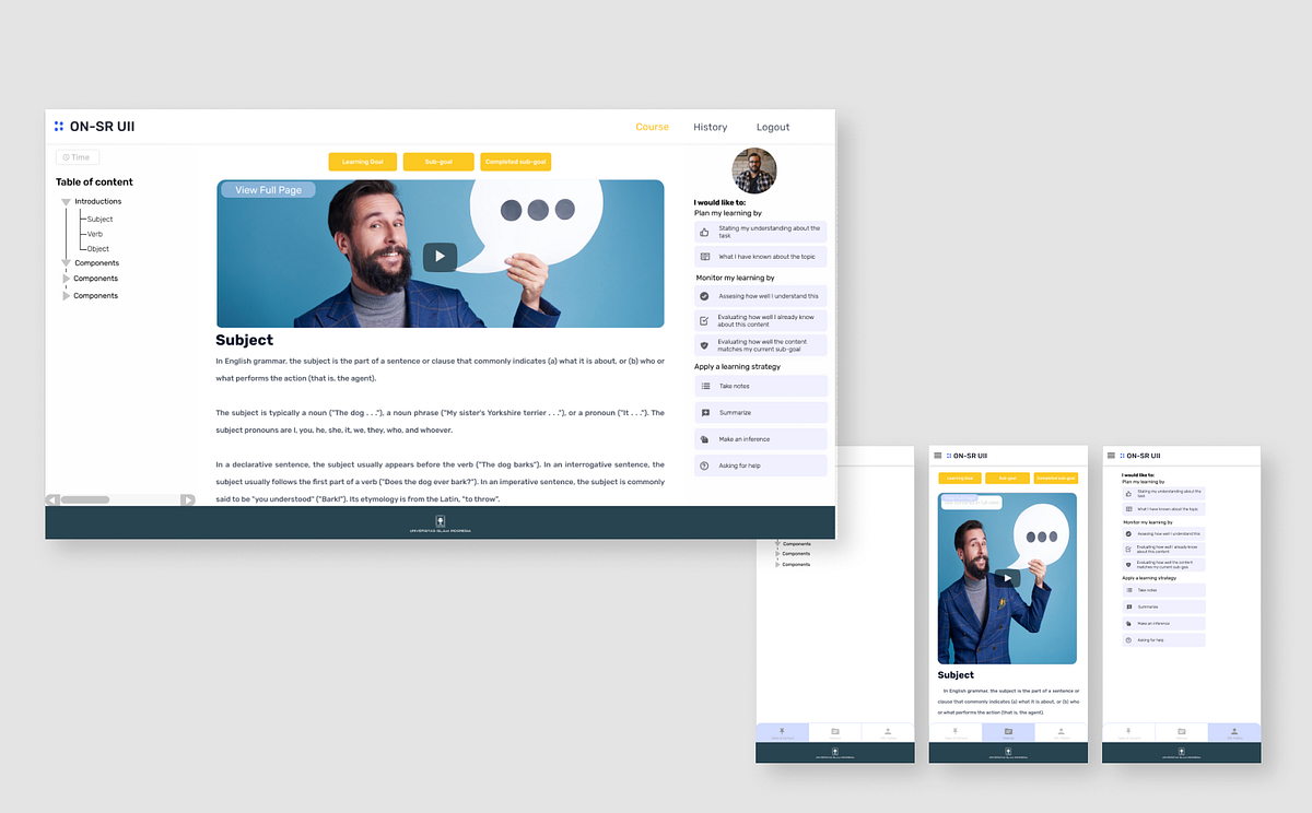 Perancangan UI/UX E-Learning Berbasis Self Regulated Learning di UII ...