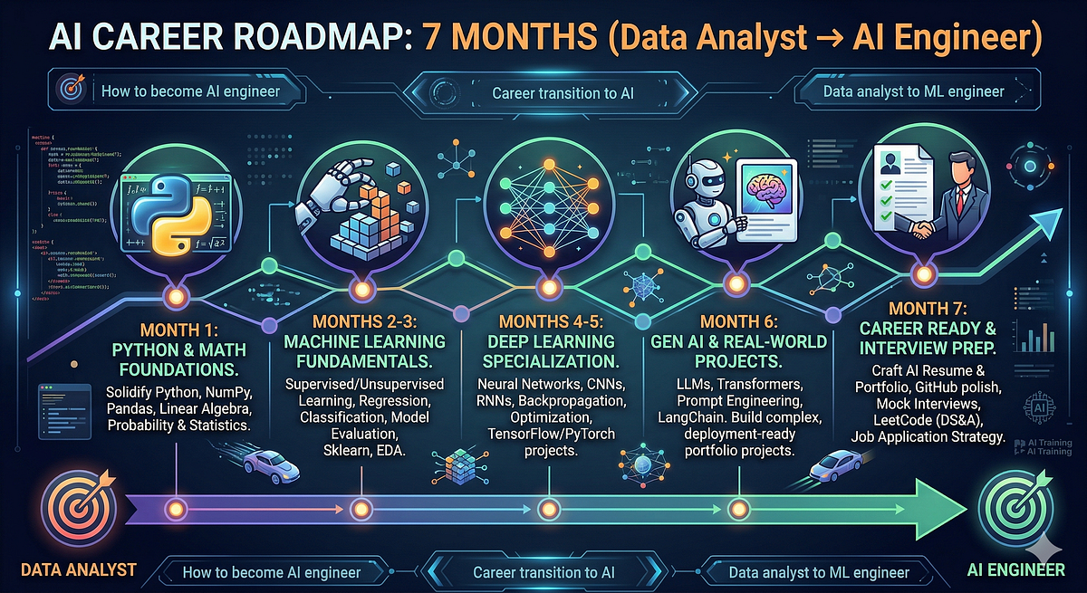 AI Career Roadmap: 7 Months (Data Analyst → AI Engineer) | by Andrew ...