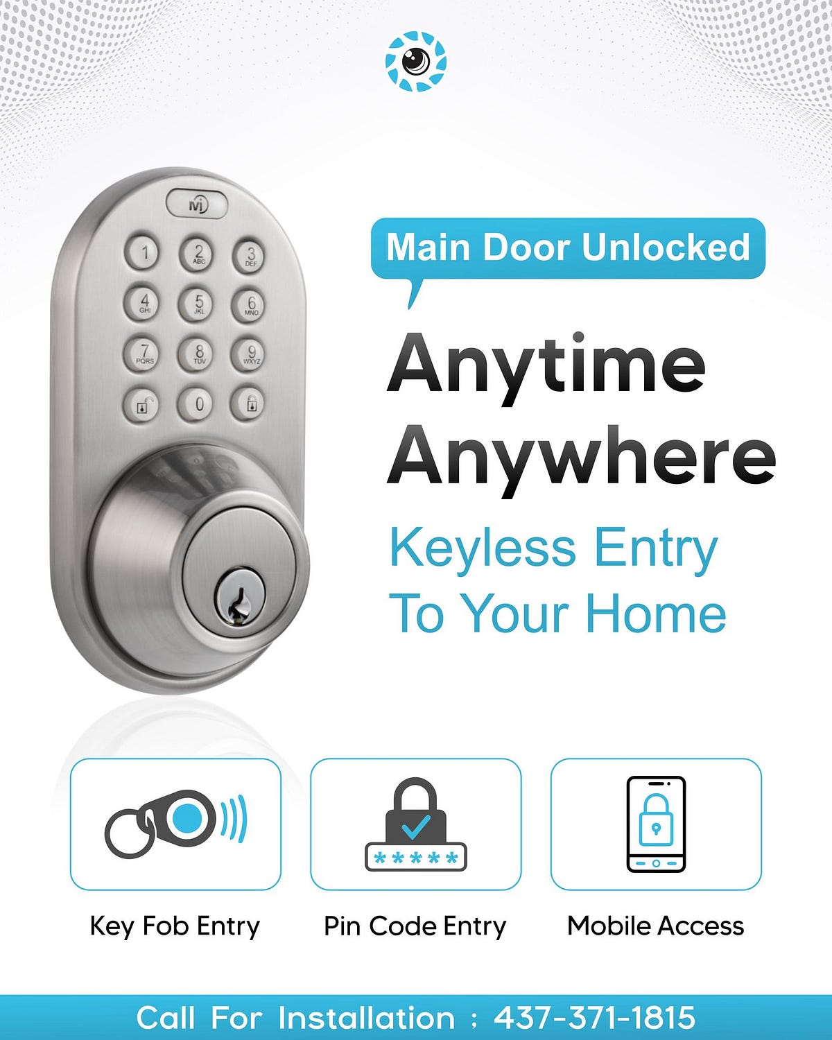 Smart Doorlock with Alarm System in Brampton SS Solutions by