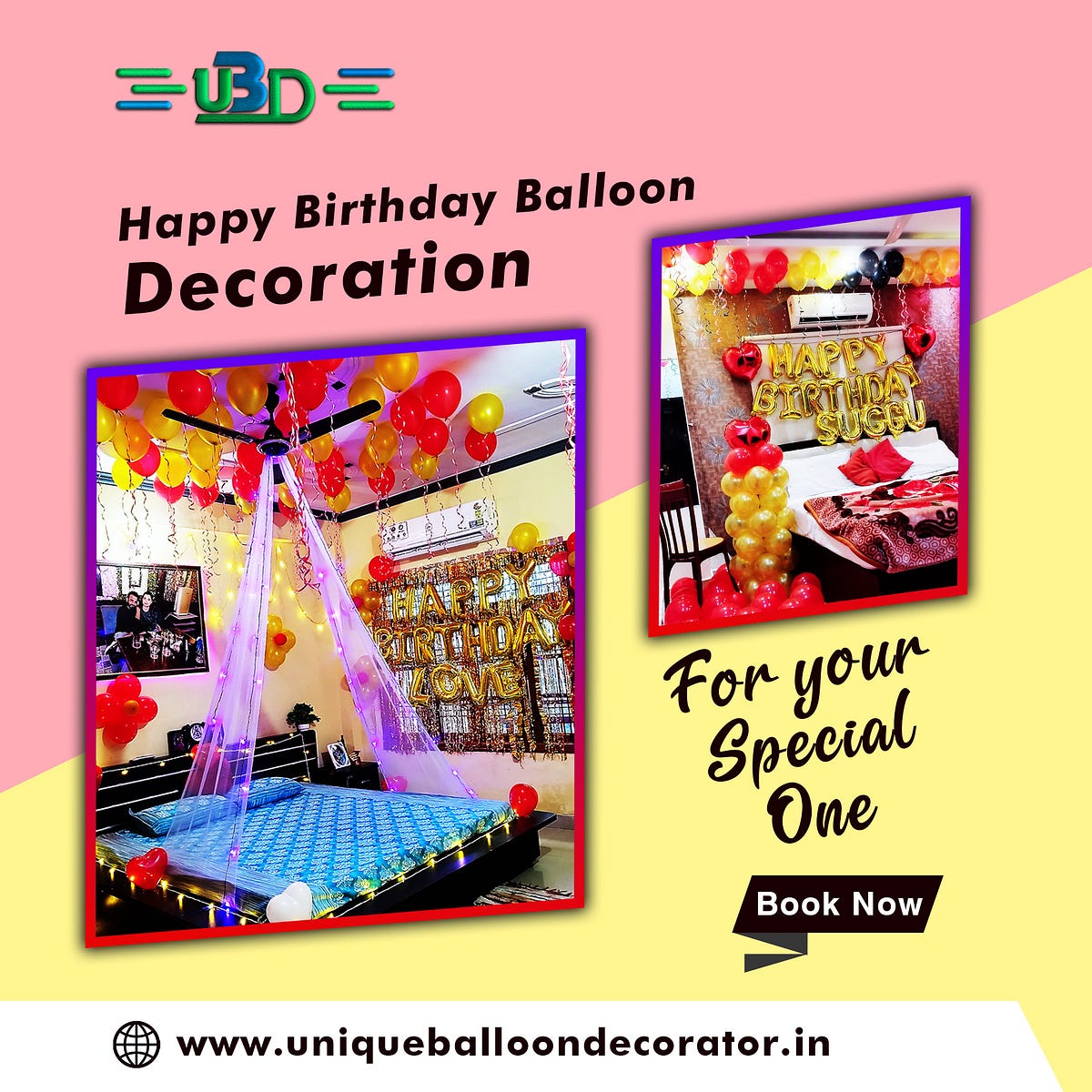Birthday Party Decorator in Indore — UBD Unique Balloon Decorator