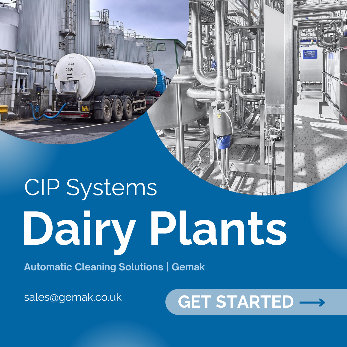 CIP Systems for Dairy Plants | Automatic Cleaning Solutions | Gemak