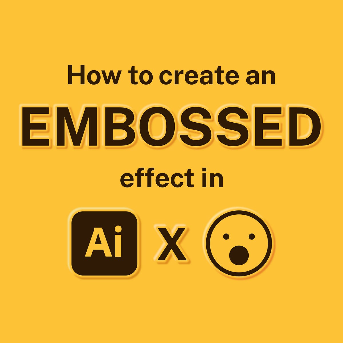 How to Create an Embossed Effect in Adobe Illustrator by Nichan Medium