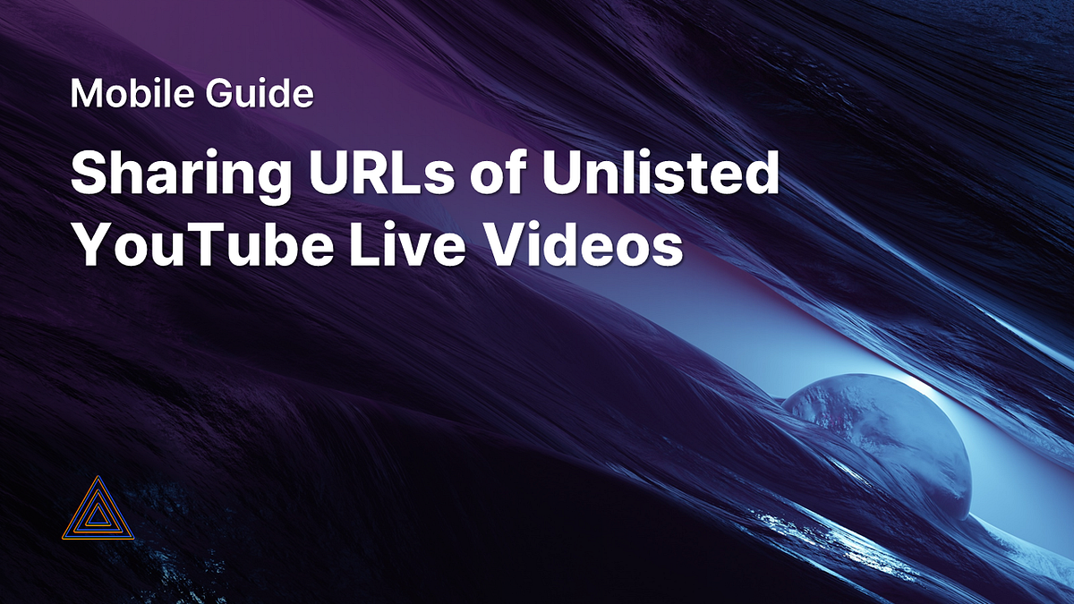 [Mobile Guide] Sharing URLs of Unlisted YouTube Live Videos by PRISM