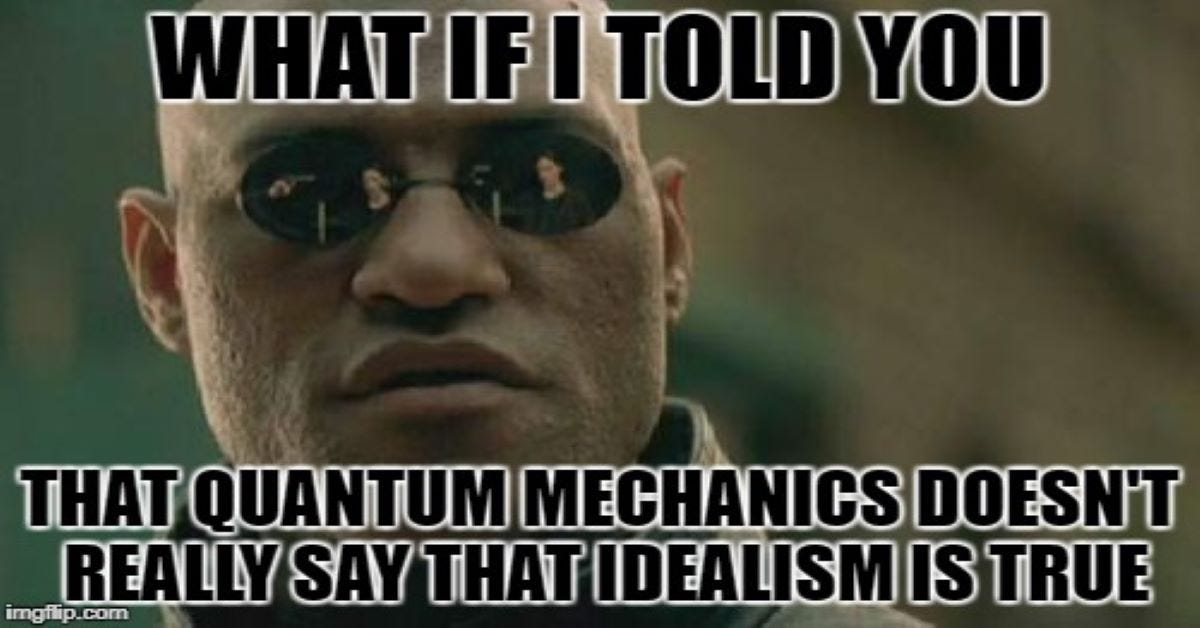 The copenhagen interpretation of quantum mechanics is not idealist in