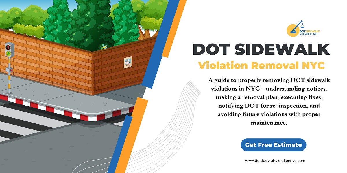 DOT Sidewalk Violation Removal NYC A StepbyStep Guide by Dot