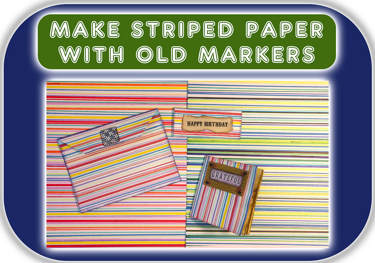 How To Make Striped Paper with Old Markers by Celeste Wilson The